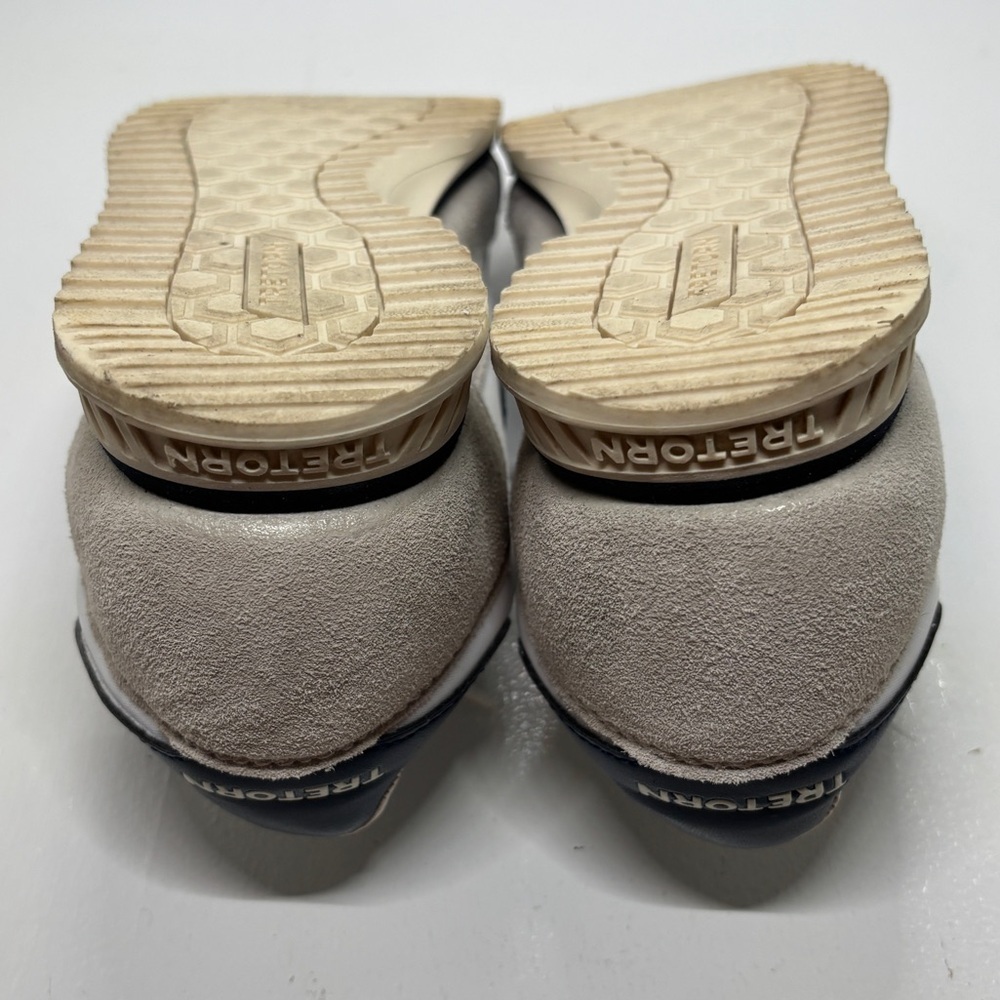 Tretorn Nylite Sneakers Women’s 8 White Gray Suede Leather Casual Retro Trainer - Picture 10 of 14